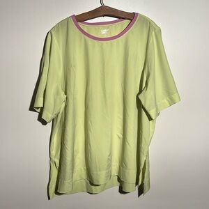 Lands End Neon Yellow Athletic Shirt